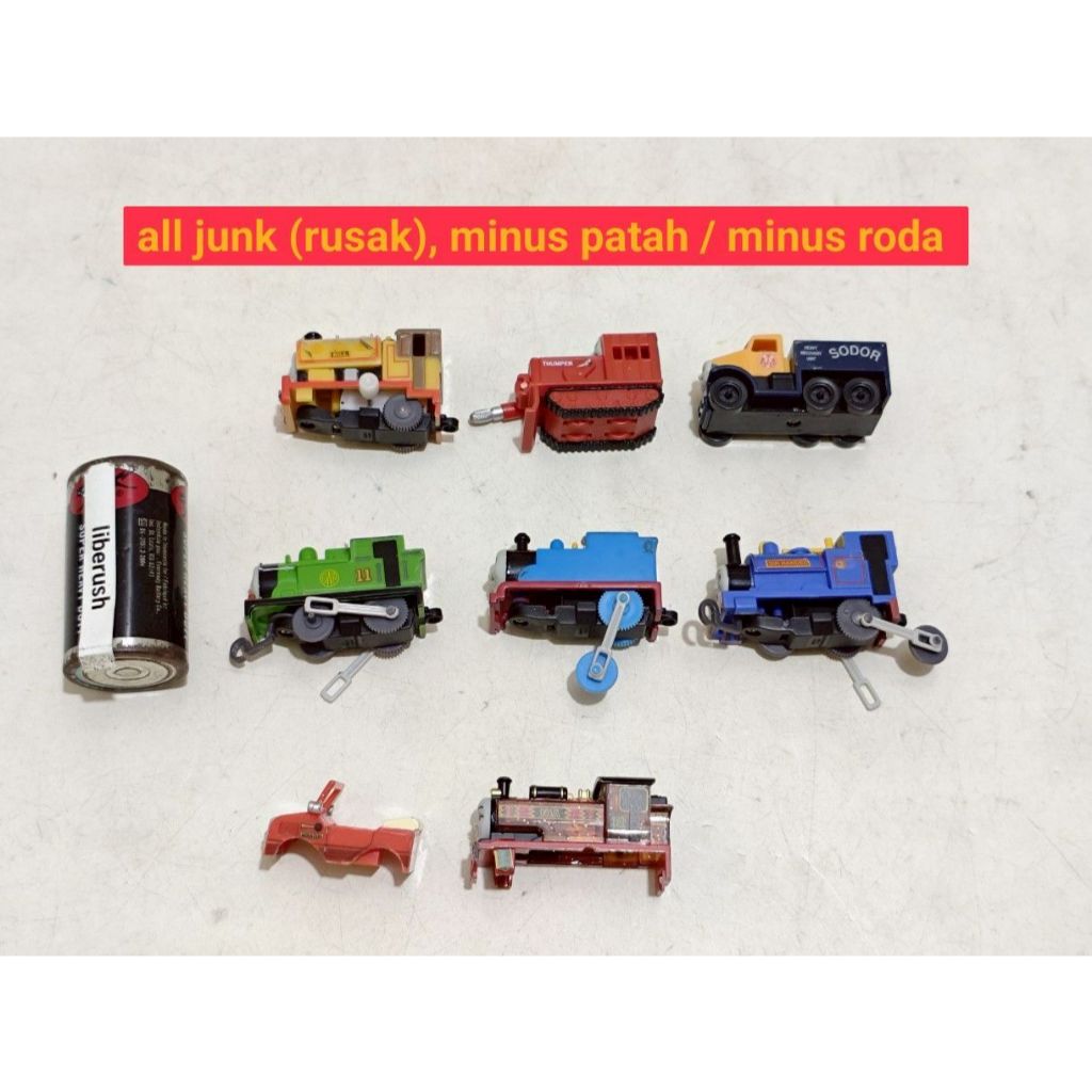 Set rusak junk minus Tomy capsule gashapon thomas nia winston oliver sir handel butch thumper bill p