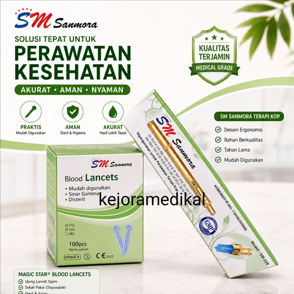 PAKET BLOOD LANCET SAMMORA + PEN BEKAM SAMMORA 228 / PAKET BLOOD LANCET