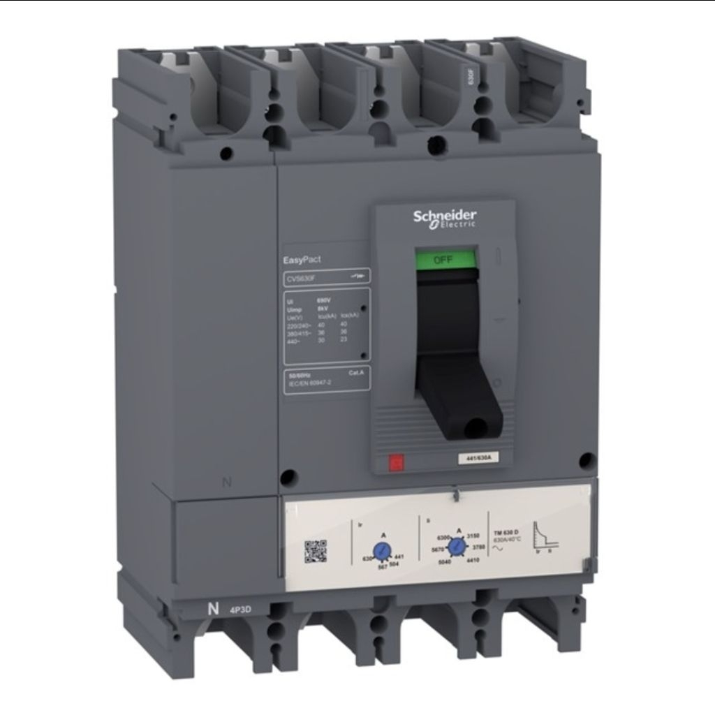MCCB EasyPact CVS630F 4P 630A 36kA Schneider - LV563506 - 4 Phase 630 Amper 36kA original schneider
