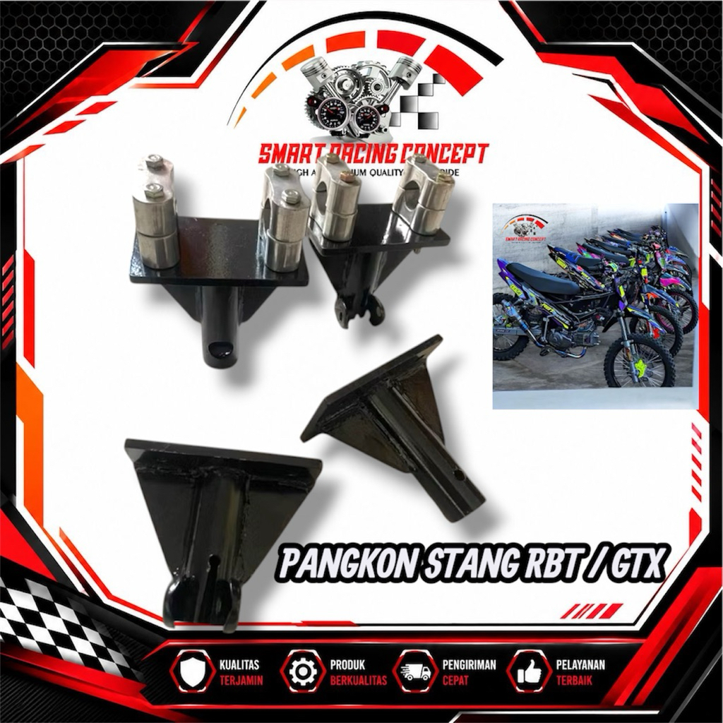Dudukan Stang RBT GTX Universal Motor bebek dan matic supra jupiter smash shogun beat vario mio