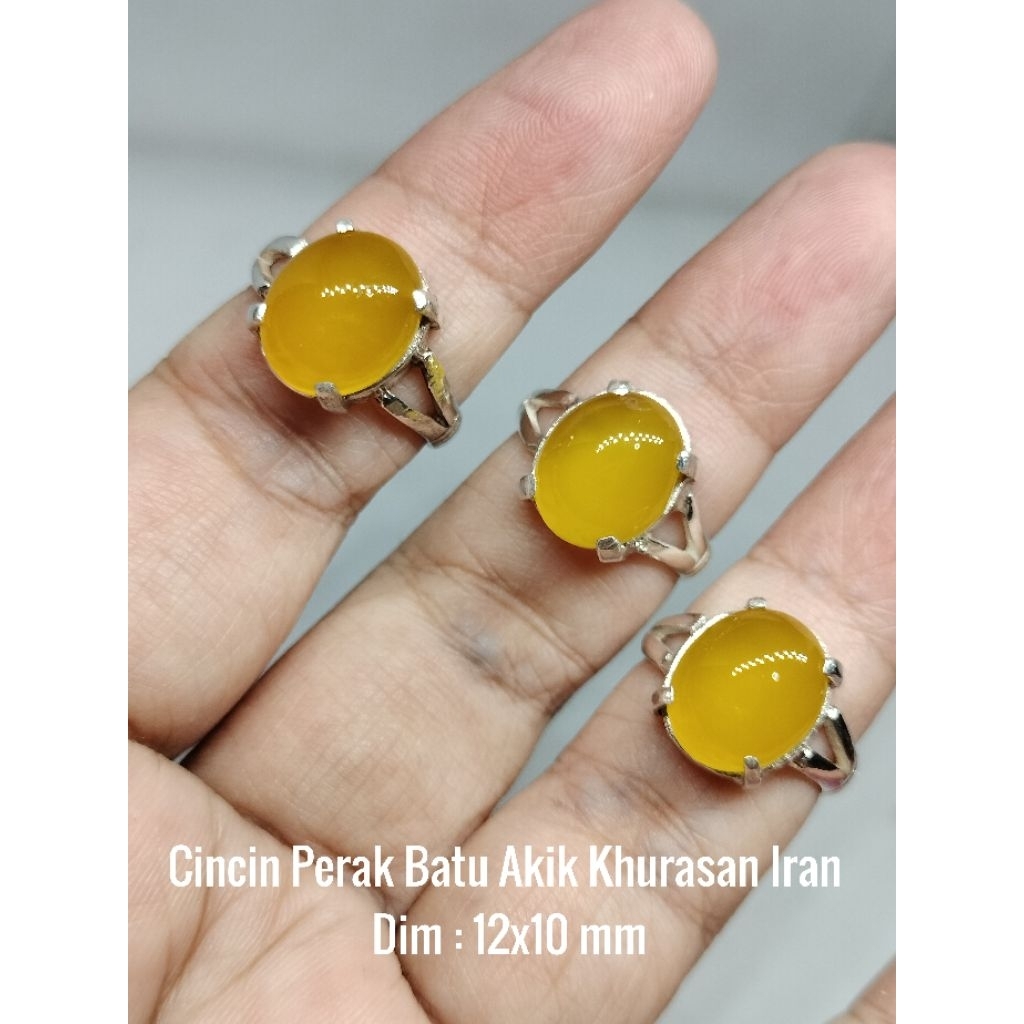 Cincin Perak Batu Akik Khurasan Hiriz Syarafuyam