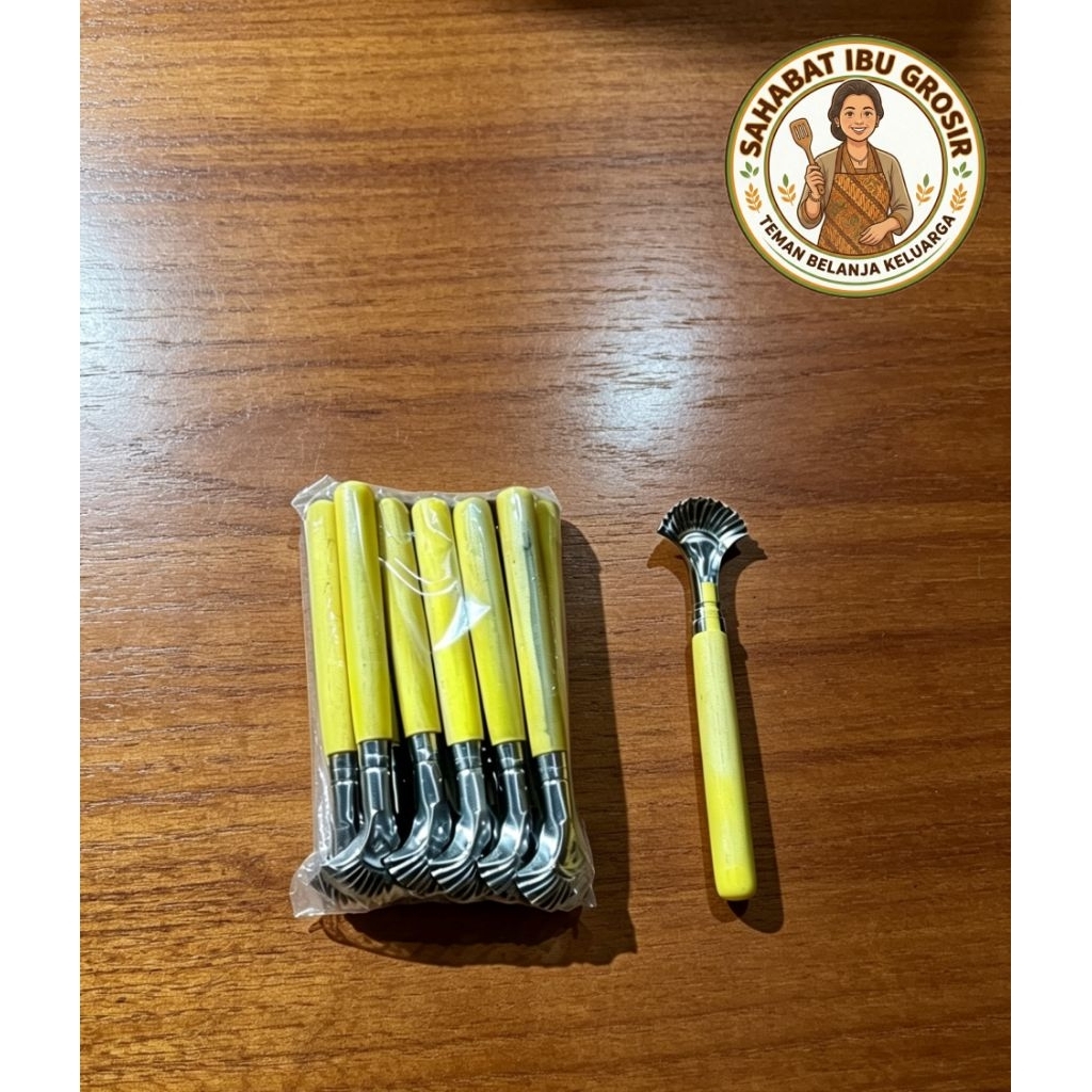 [1 LUSIN] KEROK DEGAN/KEROK JELI/KECUP DEGAN KAYU/KEROK SEMANGKA/KEROK MELON