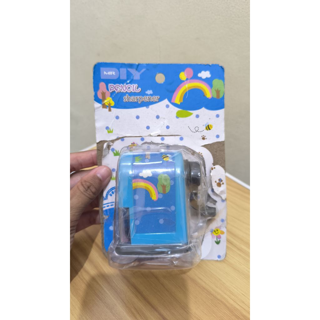 [PRELOVED] MR DIY Pencil Sharpener Rautan Pensil bisa di taruh meja/kaca dilengkapi dengan gel plast