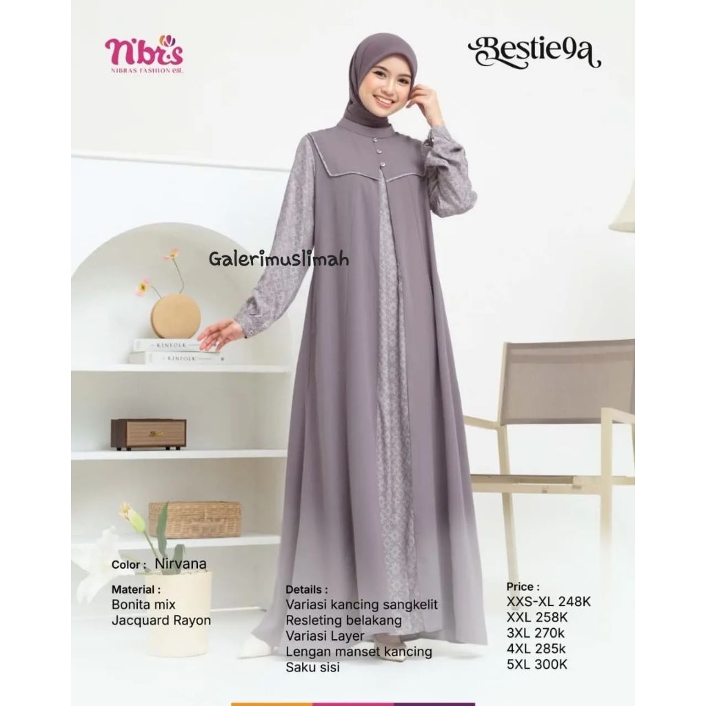 TERBARU!!!NIBRAS BESTIE 09 A/ GAMIS NIBRAS / GAMIS BESTIE 09 A / NIBRAS  BESTIE 09 A / BESTIE 09 A