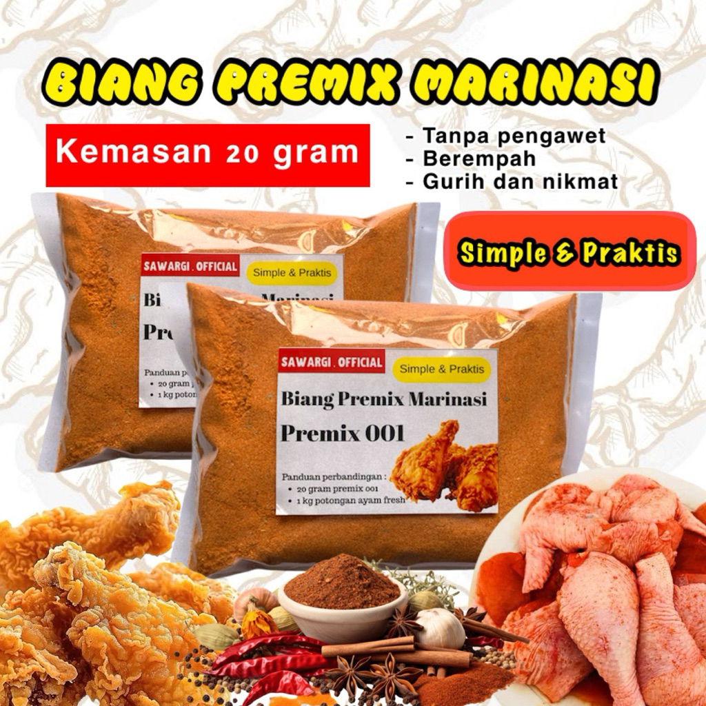 Bumbu Marinasi Fried Chicken 20 gram | Tepung Bumbu Marinasi Fried Chicken | Tepung Marinasi Ayam