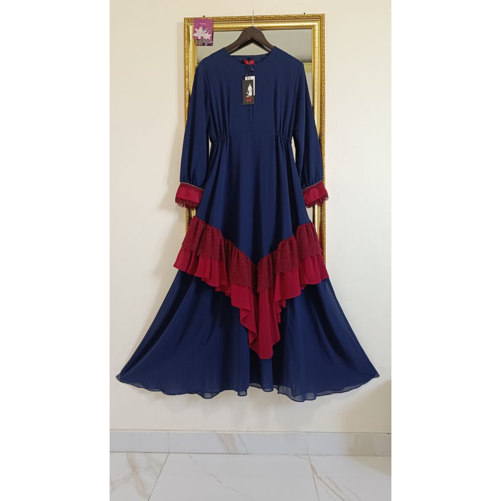 TebusMurah Gamis Syar'i(tanpa hijab)Bahan sifon sruti nyaman di pakai,dress Aisy Stylish