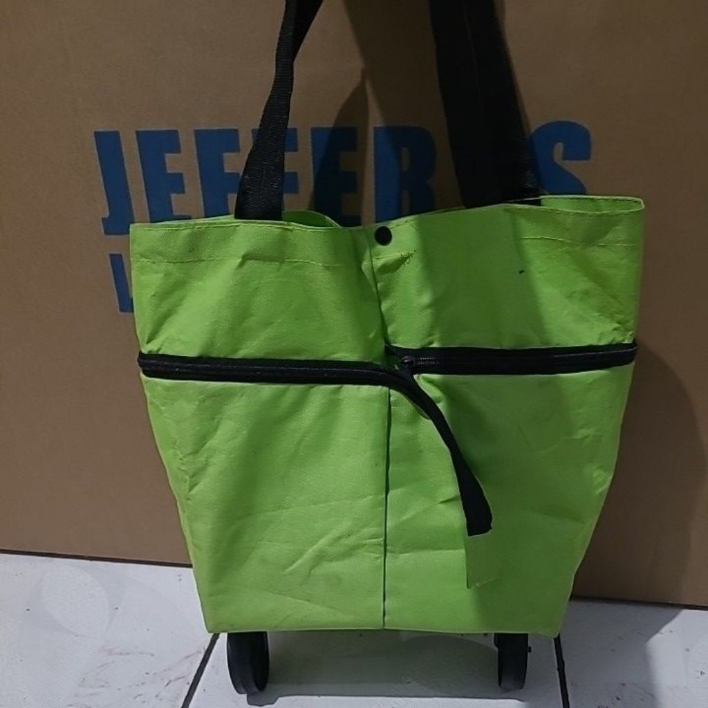 PRELOVED TAS TROLLEY BELANJA EXPANDABLES TAS BELANJA RODA BISA DI BESARKAN