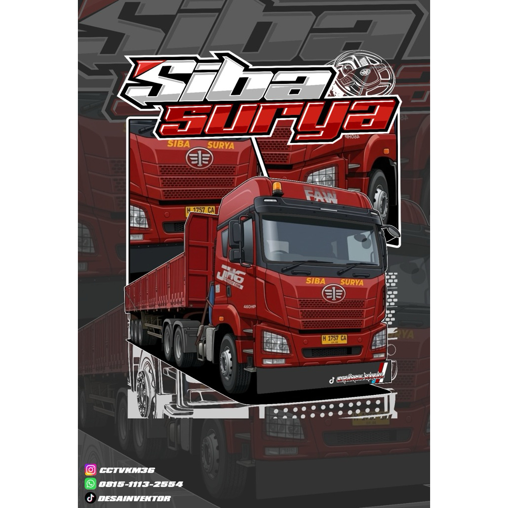 (custome satuan) Kaos truck siba surya