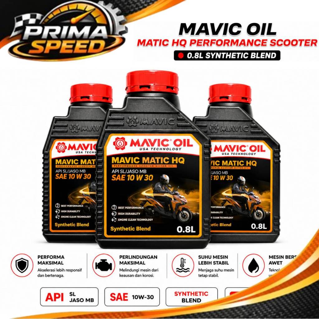 MAVIC OIL 10W-30 HQ Performance Oil 0.8L Oli Motor Mavic oil Synthetic Blend