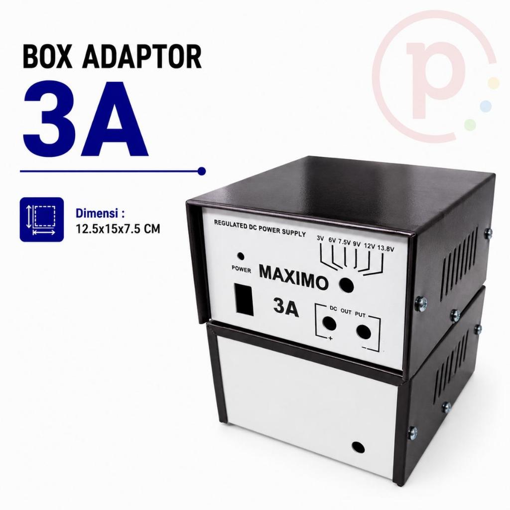 Box Adaptor 3A Maximo / Box Power Supply PS 3 Ampere / Bahan Seng