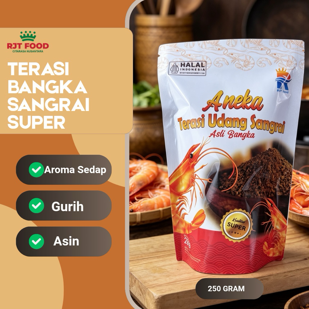 REFILL TERASI UDANG SANGRAI KUALITAS SUPER ASLI BANGKA / TERASI BANGKA MATANG