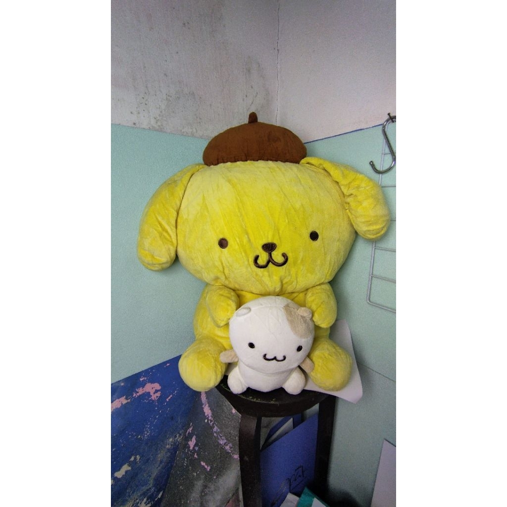 Preloved Boneka Pompurin Jumbo ori kondisi 75% Masih Bagus ada minus kotor debu &  bekas jahit sedik