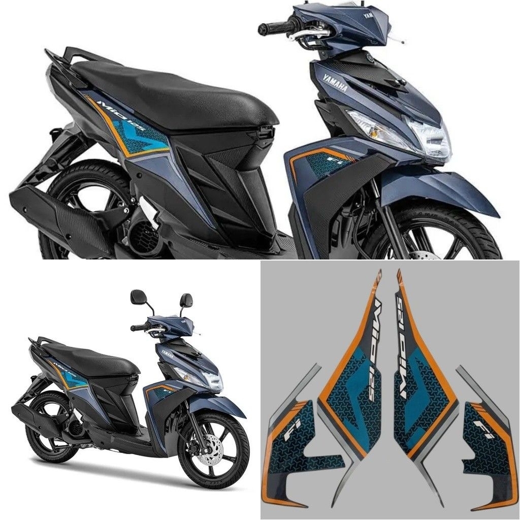 Striping Mio M3 2020 2021 Abu Abu Sticker lis Yamaha Ori Mio M3 abu abu 2020 2021