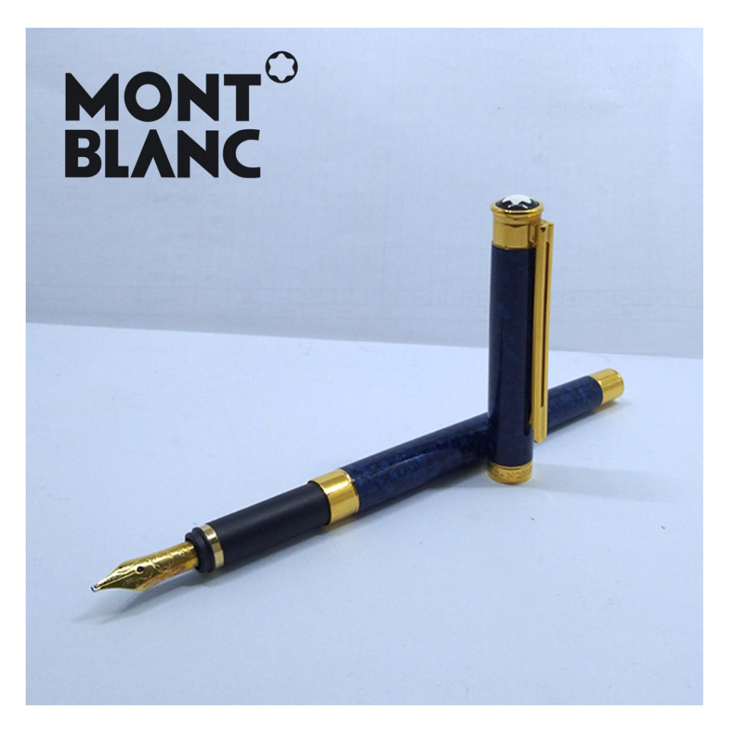 Montblanc Fountain Pen 15140 Noblesse Oblige Blue GT Nib Medium Asli Original Made in Germany