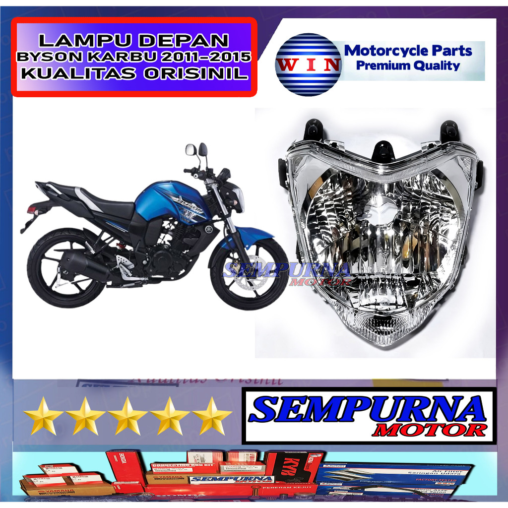 Merek Win Kualitas Original Reflektor Lampu Depan Headlamp Byson Karbu 45P 2011 2012 2013 2014 2015