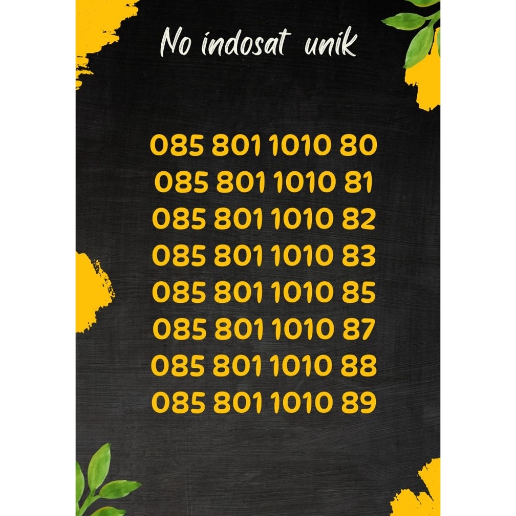 NO CANTIK INDOSAT OOREDOO CANTIK  mudah dihafal