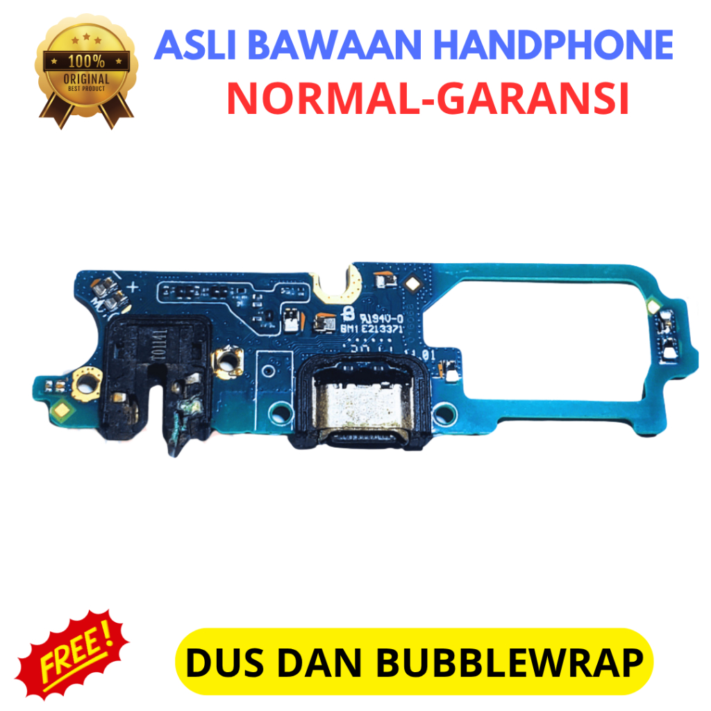 BOARD CAS REALME 6 ORIGINAL COPOTAN - papan cas - board charging - pcb bawah - konektor cas - CABUTA