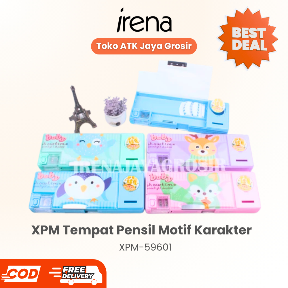 XPM Pencil Case Magnet XPM-59601 Tempat Pensil Motif Karakter Lucu