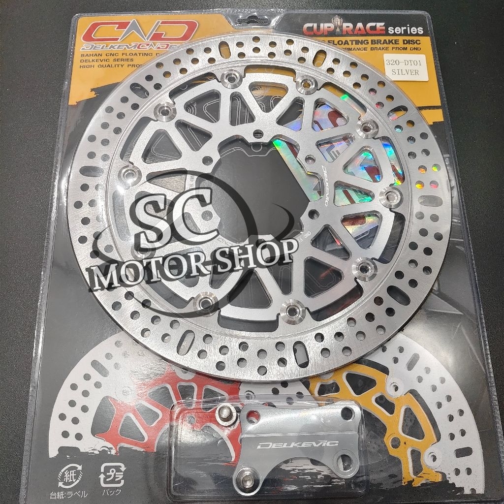 Piringan cakram depan DELKEVIC 320mm cnc floating scorpio