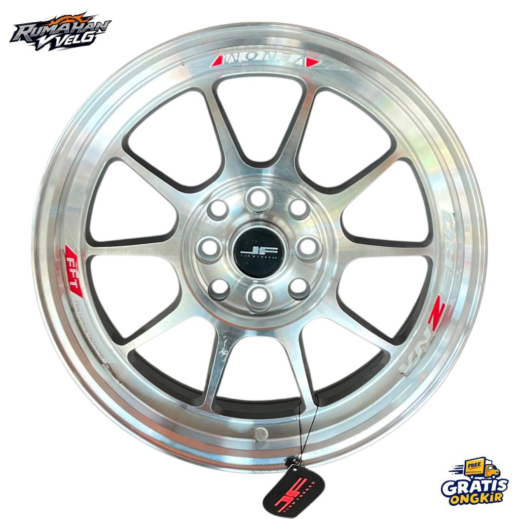 Velg JF Luxury VN Zero R16 Lebar 7 Rata Pcd 4X100-114,3 Et 40 Warna Full Polish