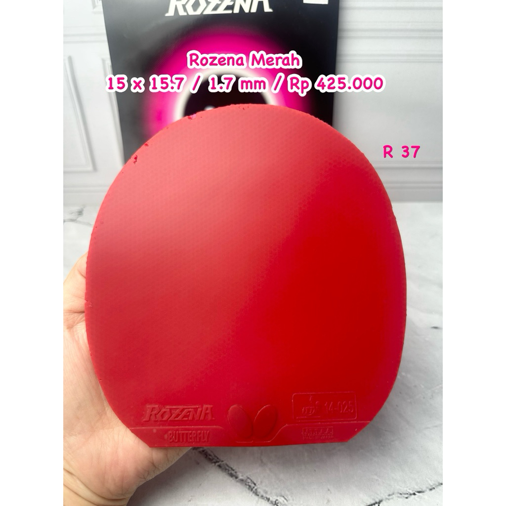 SECOND KARET TENIS MEJA PINGPONG ROZENA WARNA MERAH