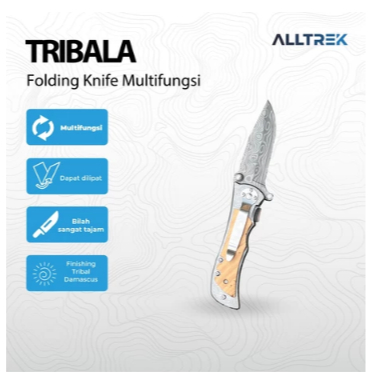 Pisau Lipat Camping TRIBAL A Survival Folding Knife