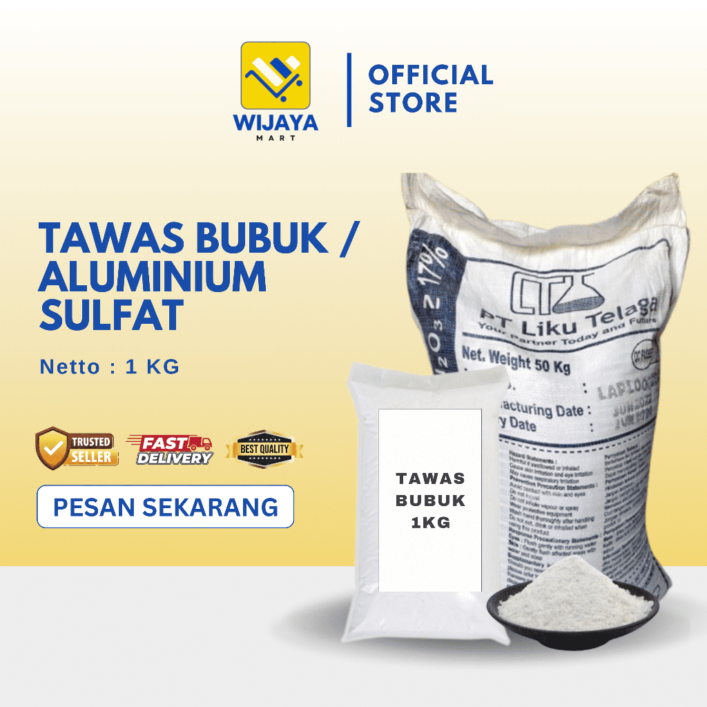 Tawas Bubuk 1 KG / Penjernih Air / Deodorant Tawas 1 Kg