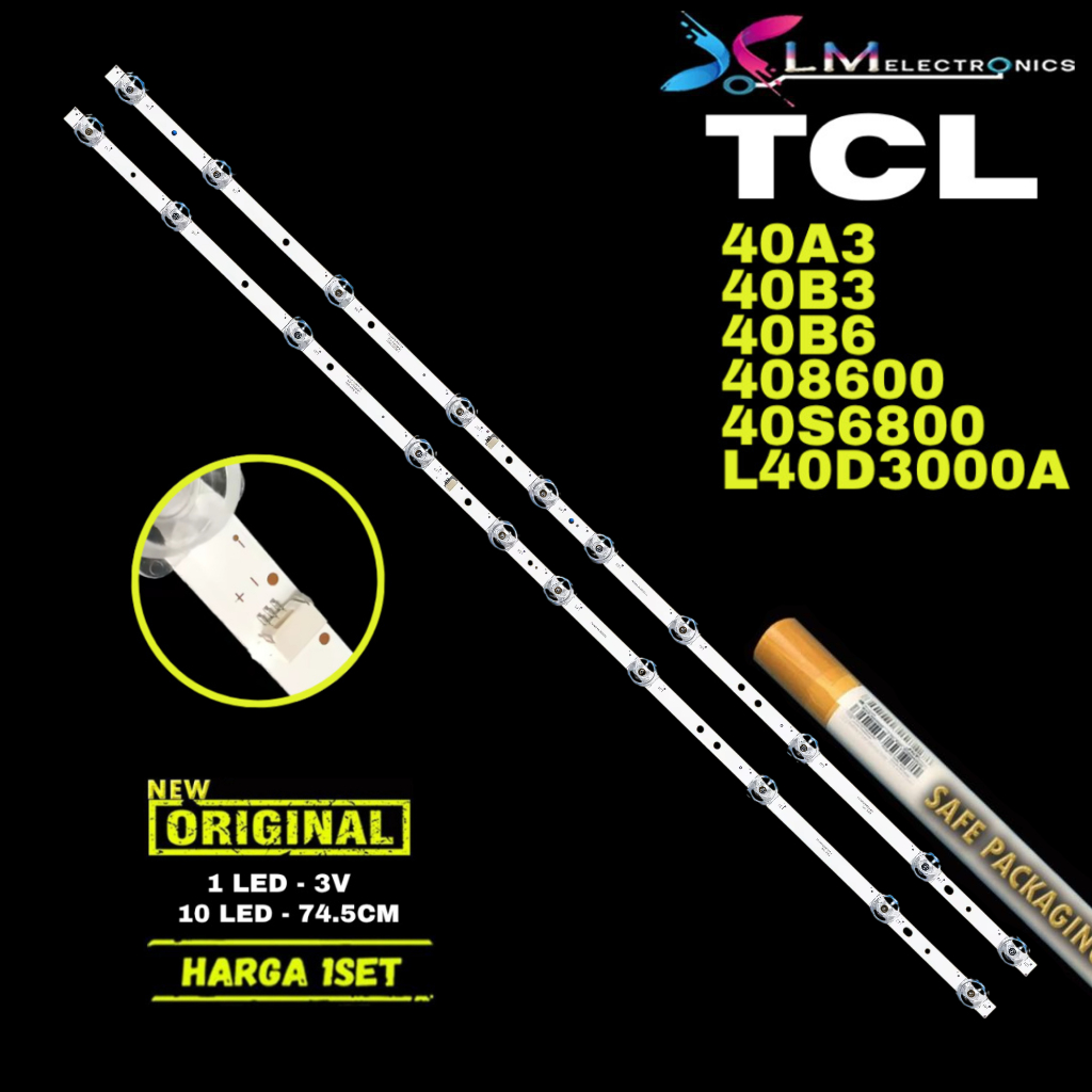 BACKLIGHT TV LED TCL 40A3 40B3 40B6 408600 40S6800 L40D3000A LED BACKLIGHT TV TCL 40HR330M10A0 V4