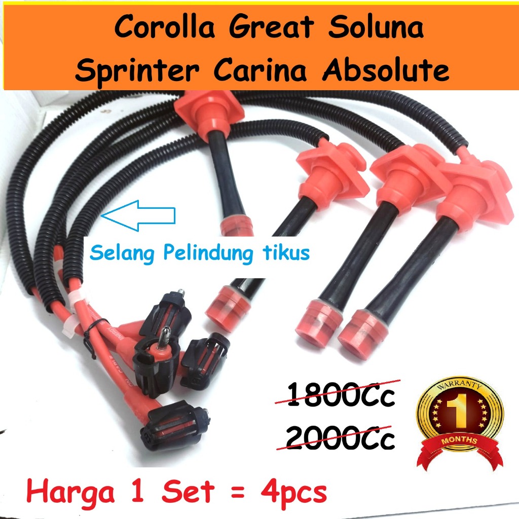 Kabel Toyota Corolla Great Soluna Corona AE100 AE101 AE110 AE111 Sprinter Carina 4A 5A Tali Busi Cen