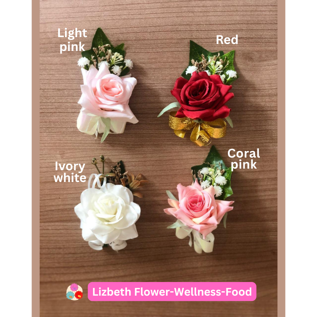 Rose Mawar Corsage - Korsase - Bunga Jas - Bunga Dada - Bros Bunga - Boutonniere-Aksesoris-Love Gift