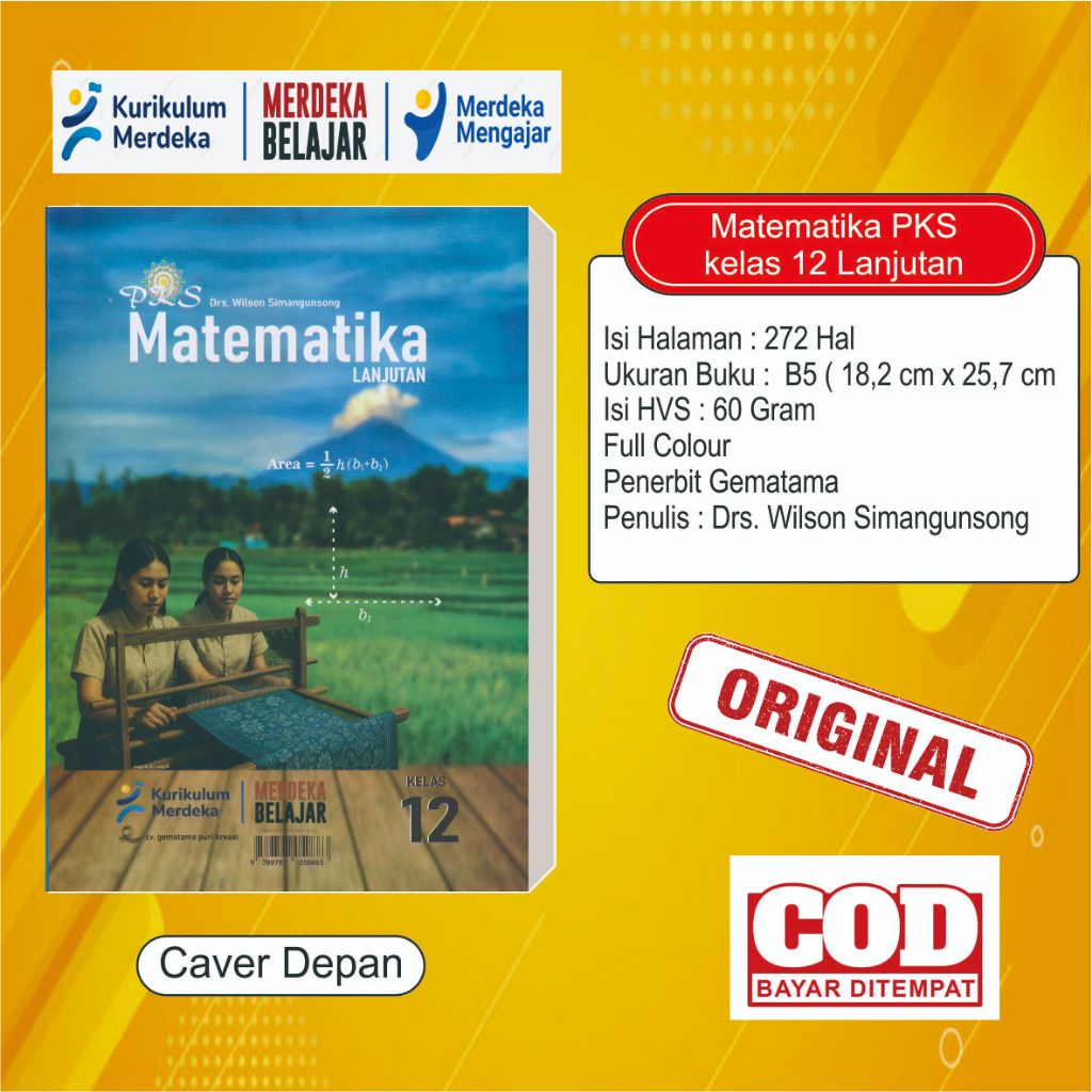 Buku Matematika PKS  Lanjutan Kelas 12 SMA