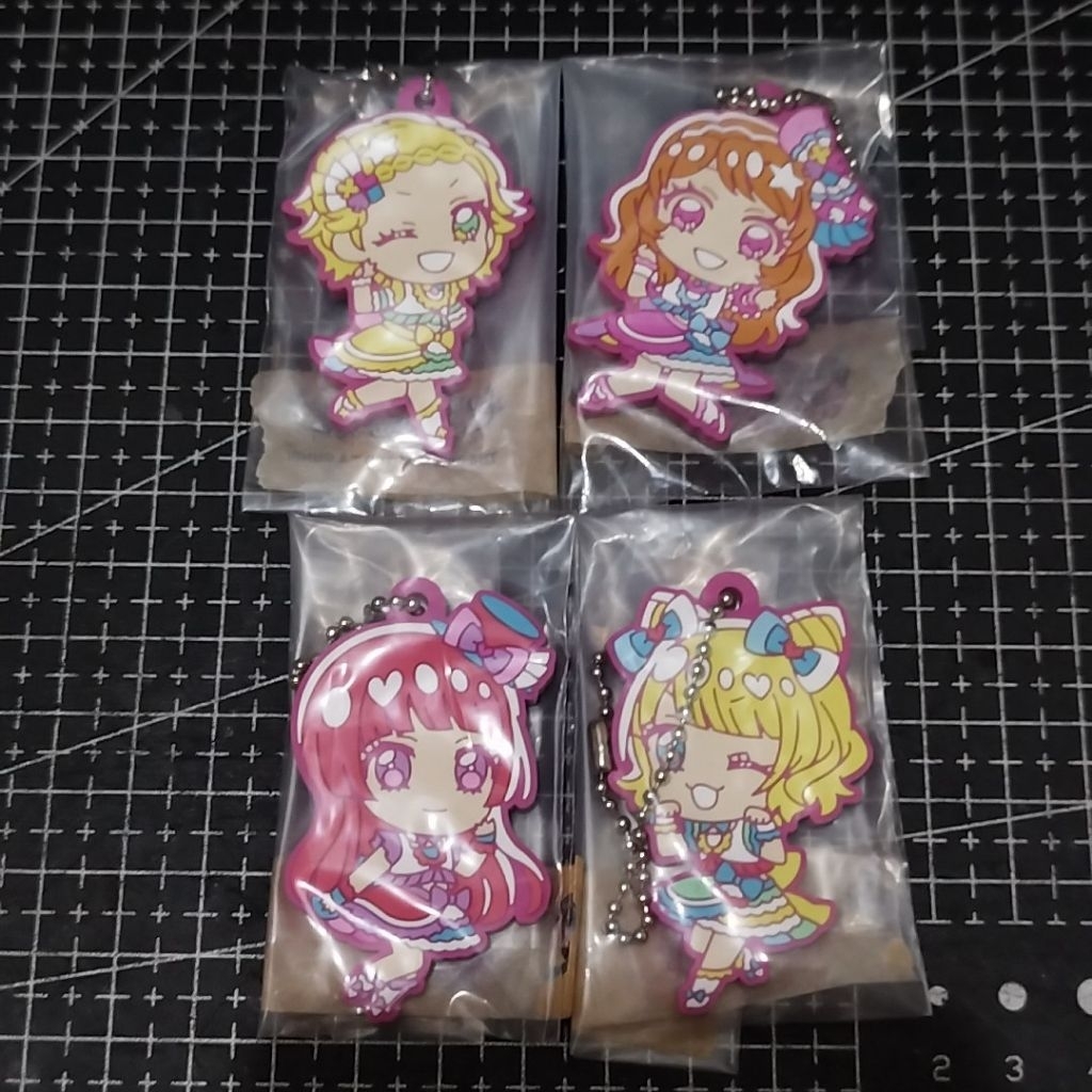 keychain rubber aikatsu x pripara the movie akari sumire hinaki sophy mirei