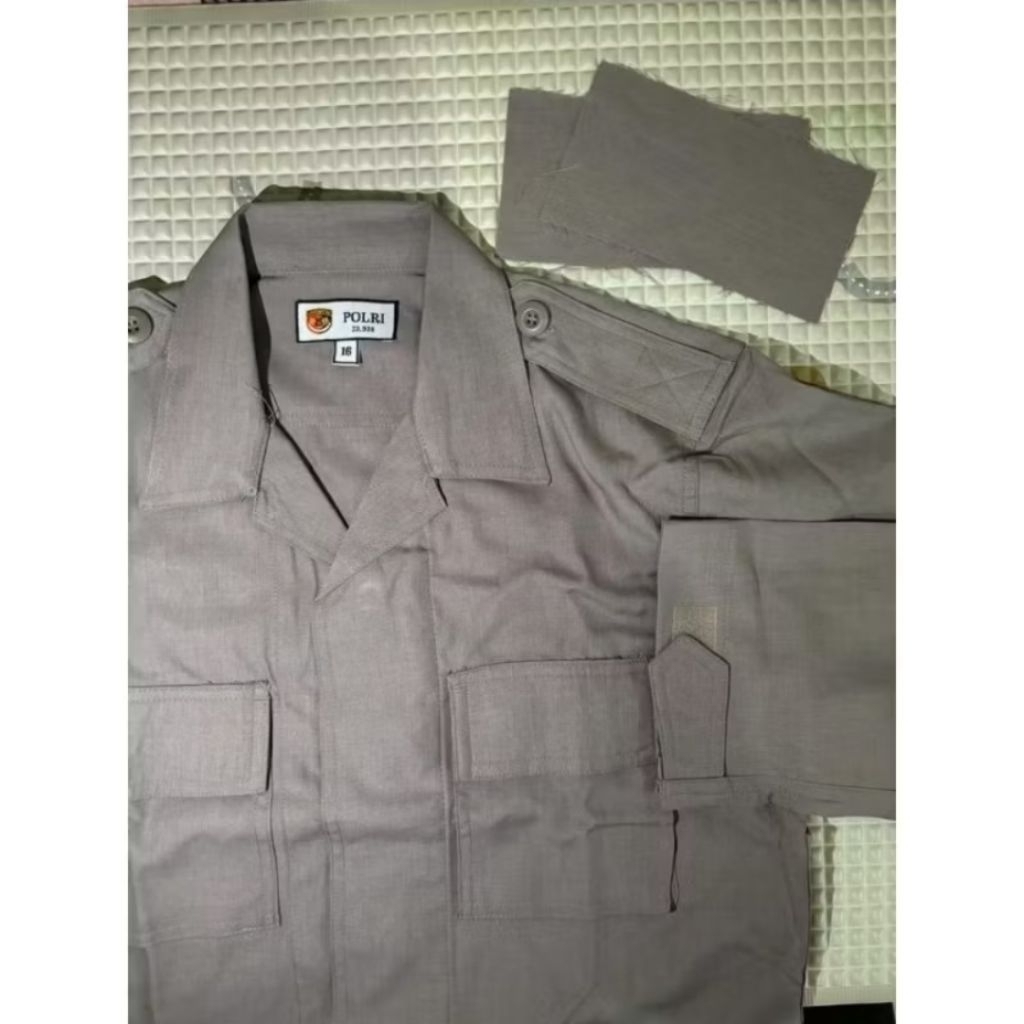 Baju saja PDL coklat jatah polri // baju satpam /seragam security