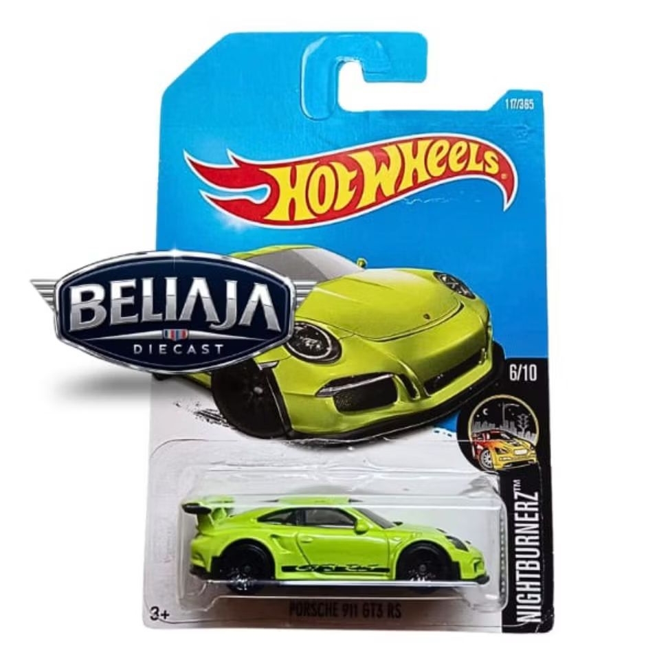 HOT WHEELS PORSCHE 911 GT3 RS GREEN NIGHTBURNERZ