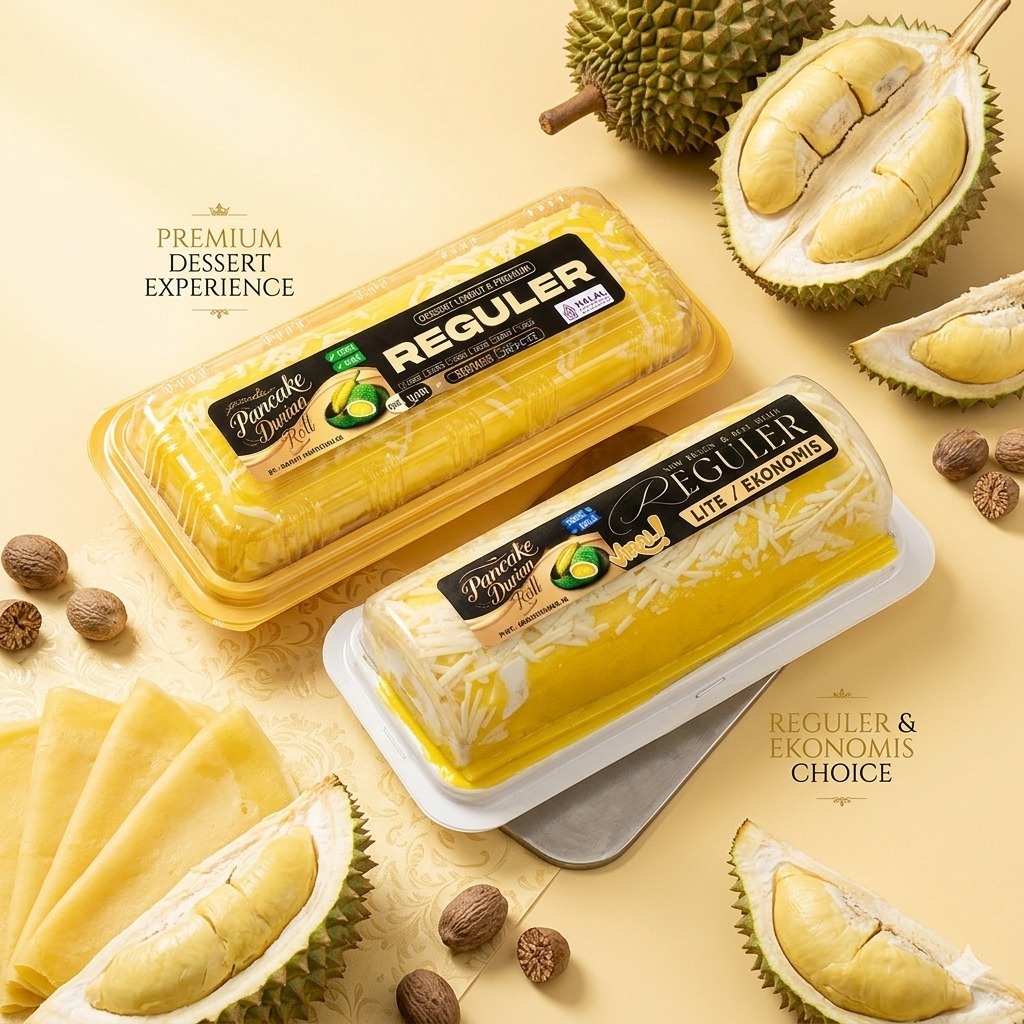 Pancake Durian Reguller - 270 Gram | Pancake Durian Mini | Pancake Full Isi Durian