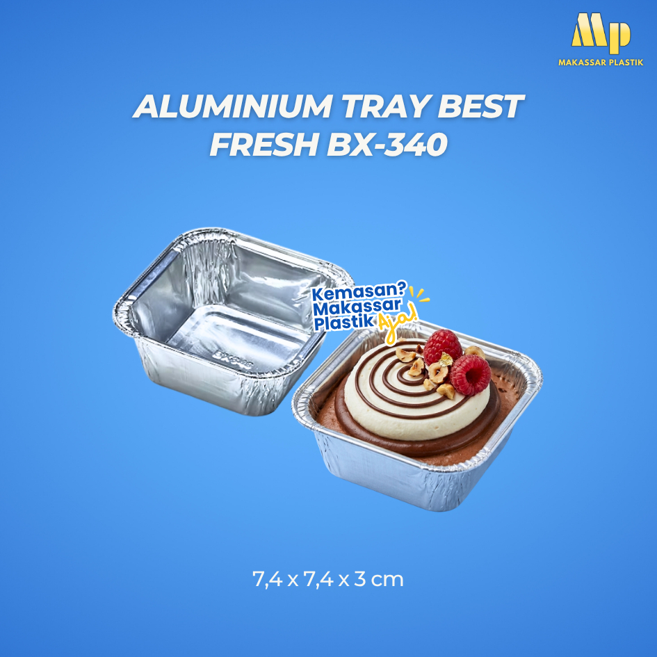 ALUMINIUM CUP BX-340 / WADAH ALUMINIUM / TRAY ALUMINIUM BX-340 @100 PCS