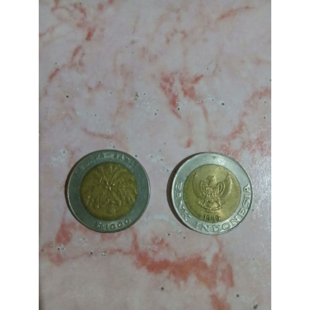 Uang Koin Emas 1000 Rupiah Kelapa Sawit.