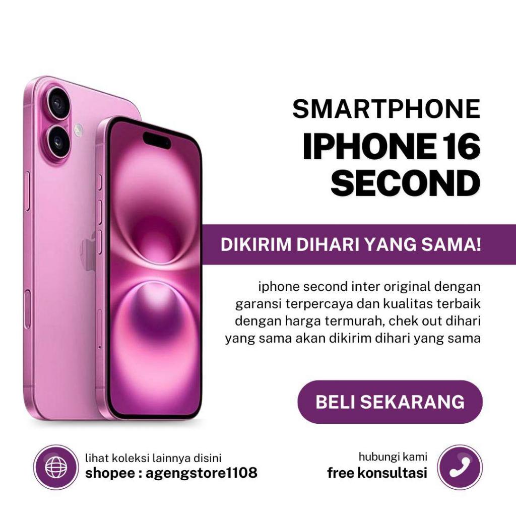 IPHONE 16 128GB 256GB SECOND ORIGINAL EX INTER