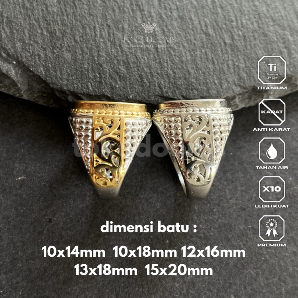 ring cincin model ukir bintik [TITANIUM] 10x14 10x18 12x16 13x18 15x20 super premium halus elegan da