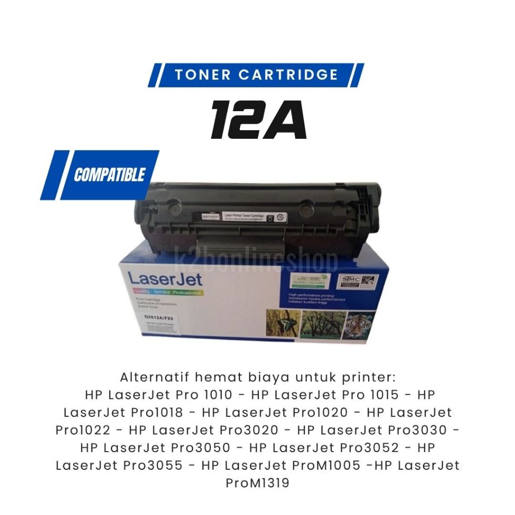 Toner Cartridge Q2612A 12A Compatible
