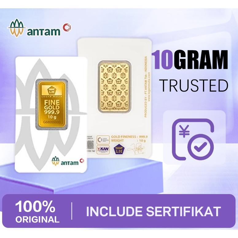 ANTAM – (LM) Logam Mulia Emas Antam 10 Gram Emas Murni 999.9
