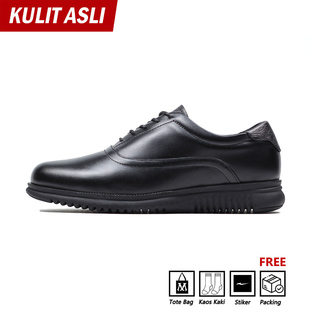 Mobatic Phoenix Black || Sepatu Kulit Pria
