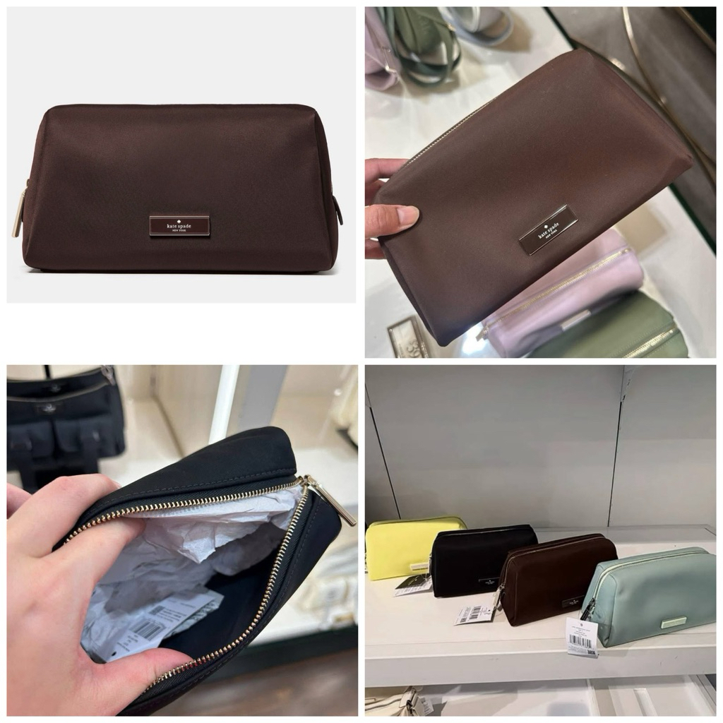 Carter cosmetic pouch nylon original authentic store hot fudge brown with tag price