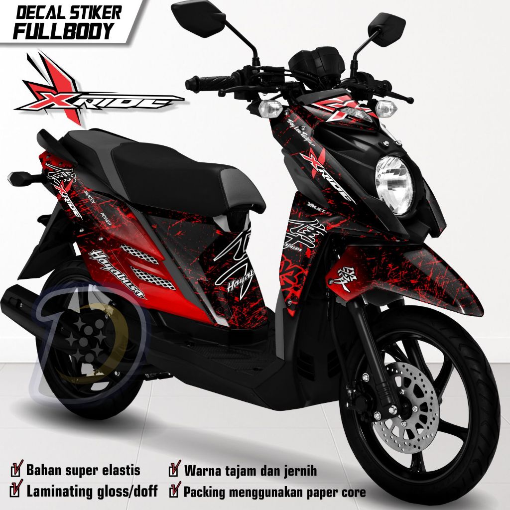Stiker Motor Yamaha X ride 115 Decal Stiker X RIDE lama Striping Xride 115 Hayabusa