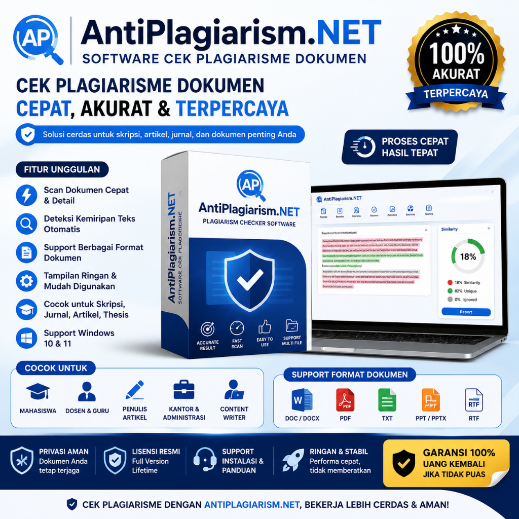 AntiPlagiarism.NET Full Version Lifetime License | Software Cek Plagiarisme Dokumen Skripsi Artikel