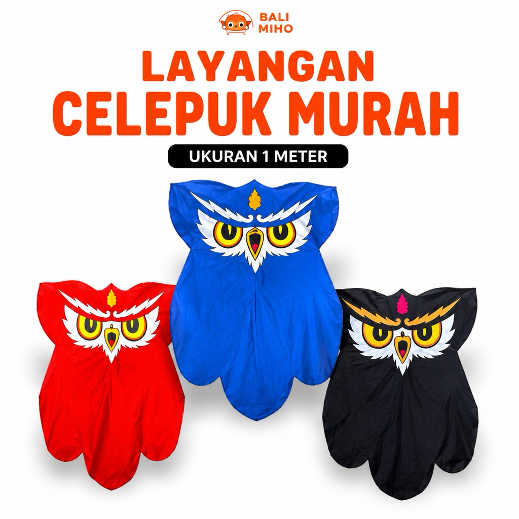 Layangan Celepuk Murah Motif Simple Layangan Burung Hantu Layangan Owl Layang Layang Burung Hantu La