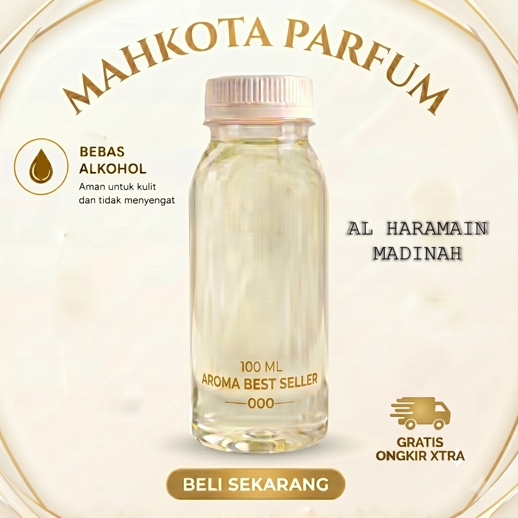 Bibit Parfum AL HARAMAIN MADINAH 100ml Non Alkohol - Wangi Super