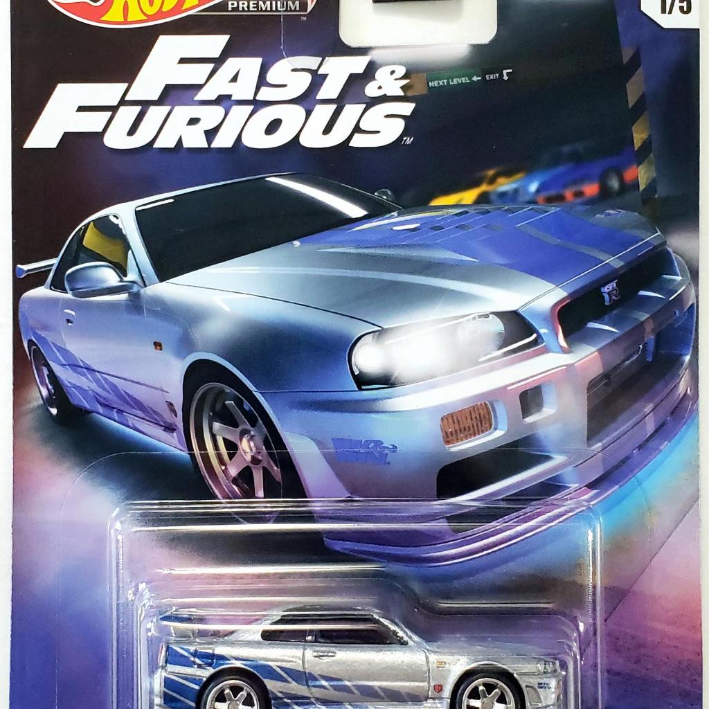 Hot Wheels Premium Nissan Skyline GT-R BNR34 R34 fast imports furious