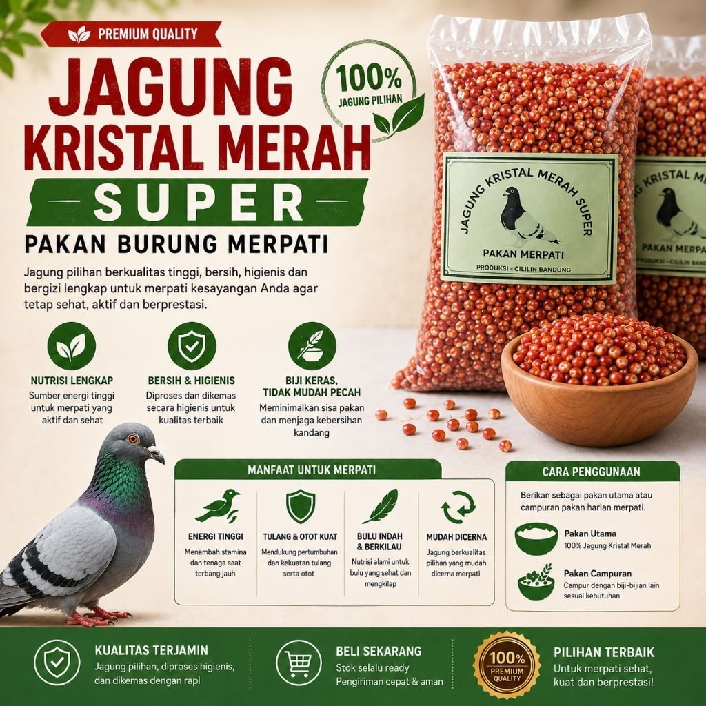 Jagung merah kristal super 1kg