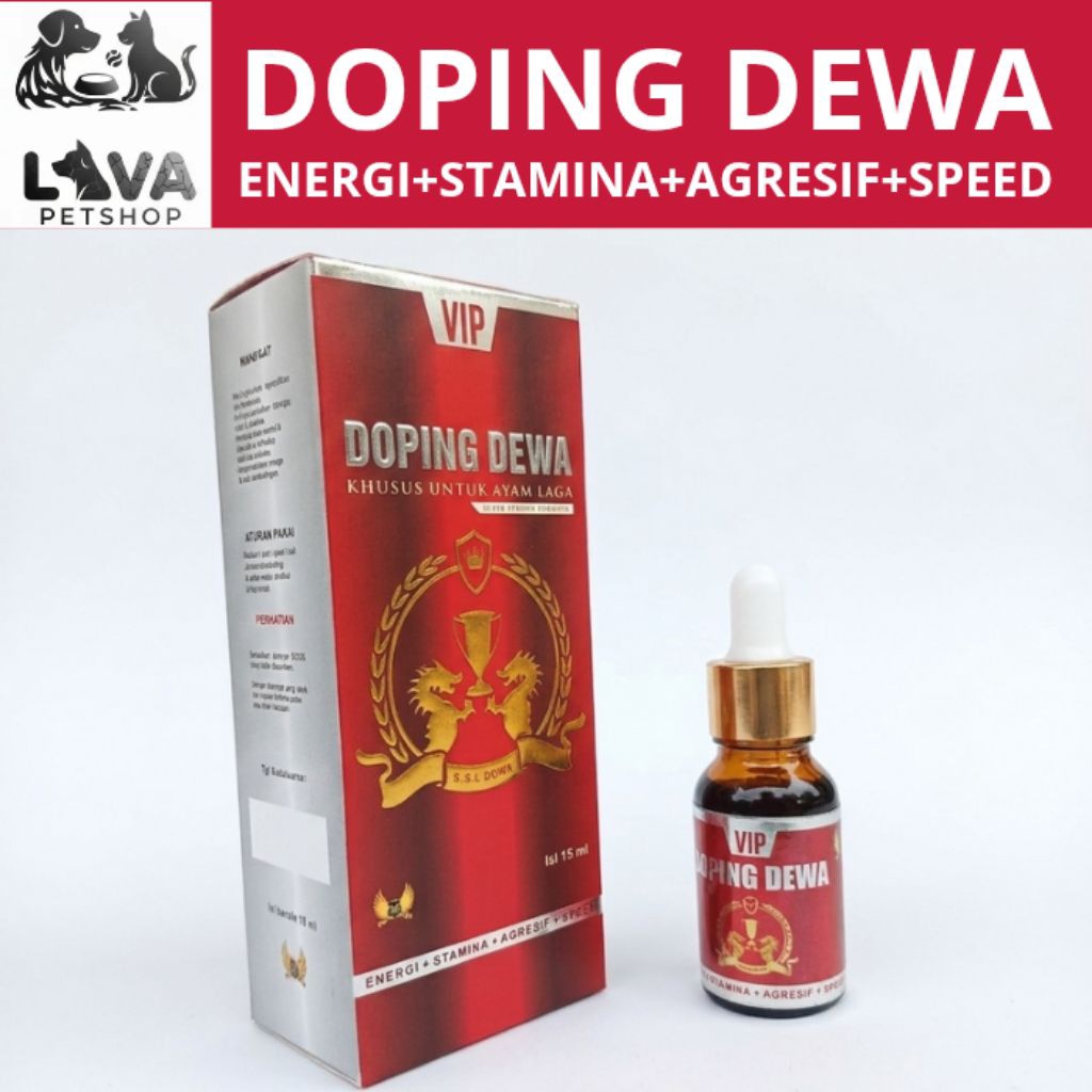VIP Doping Dewa SN - Ayam Laga Aduan Vitamin, Stamina, Energi, Agresif, Speed - 15ml